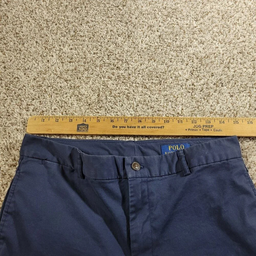 Polo Ralph Lauren Pants Boy's 20 Navy Blue Chino Preppy Chino Red Pony - Picture 2 of 7